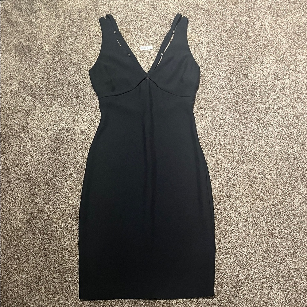 Roberto Cavalli Black Midi Dress
